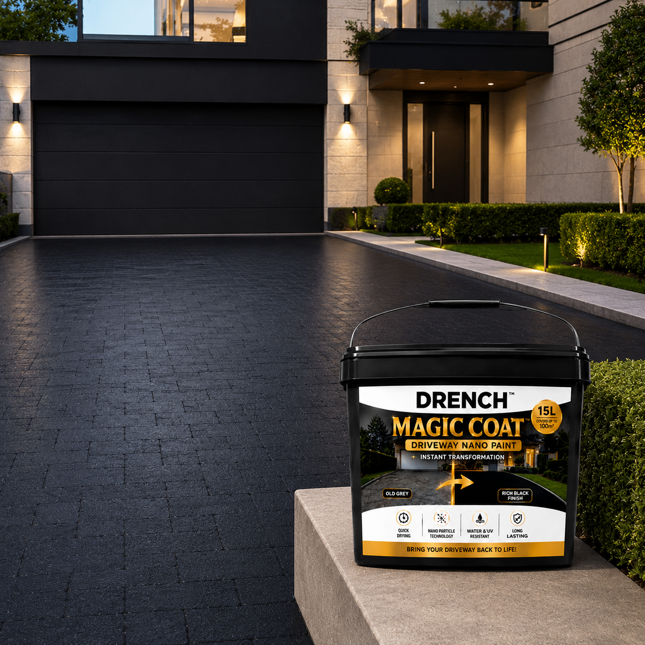 Magic Coat on a modern driveway