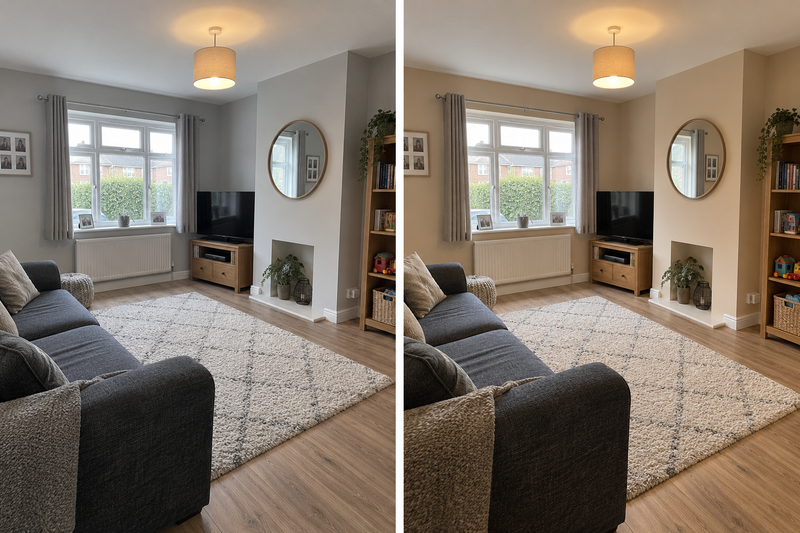 DRENCH™ All In One Paint — Sand Dune customer project — before and after