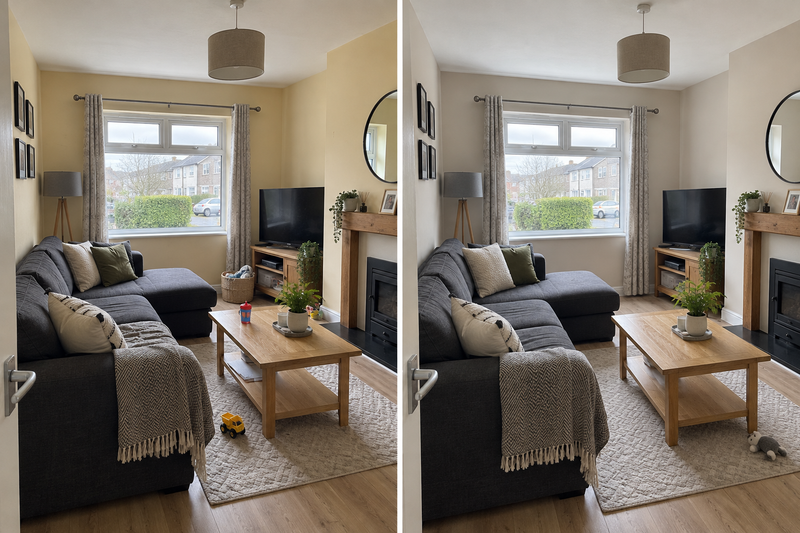 DRENCH™ All In One Paint — Sahara Stone customer project — before and after