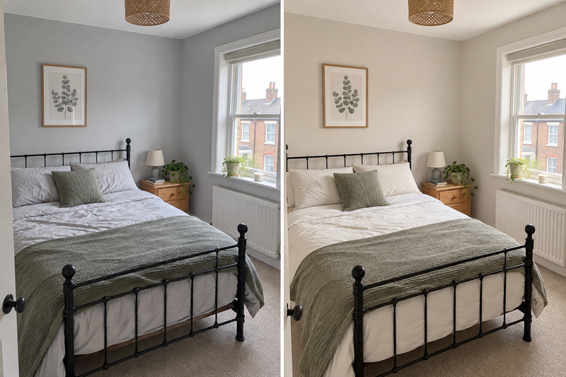 DRENCH™ All In One Paint — Sahara Stone customer project — before and after