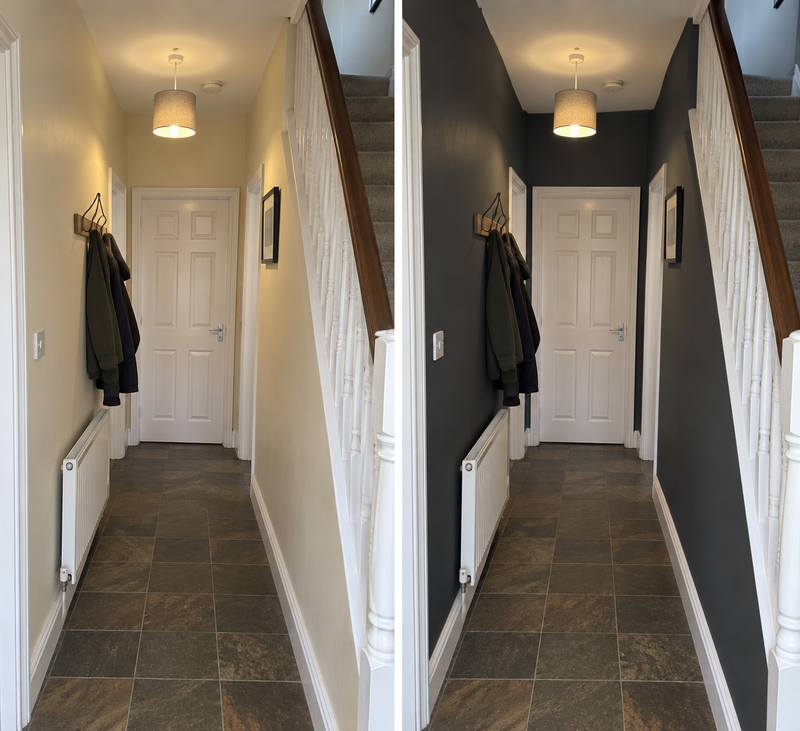 DRENCH™ All In One Paint — Deep Slate customer project — before and after