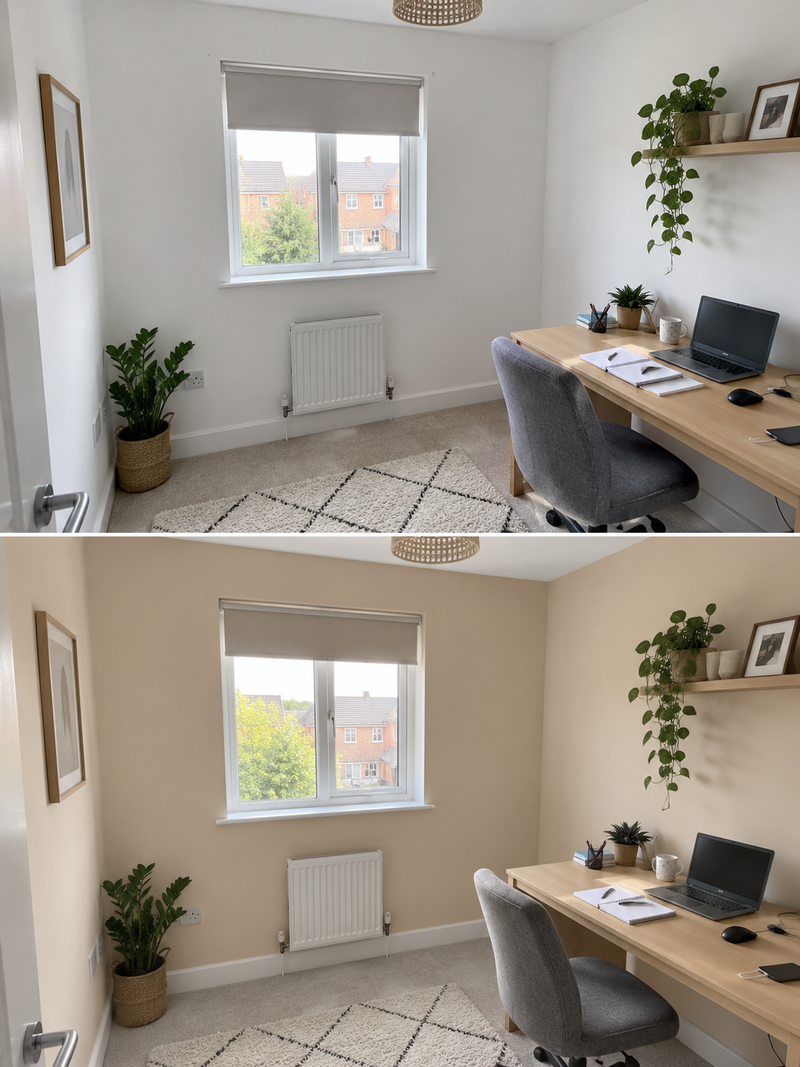 DRENCH™ All In One Paint — Sand Dune customer project — before and after