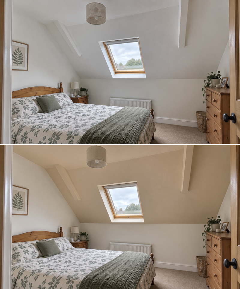 DRENCH™ All In One Paint — Sand Dune customer project — before and after