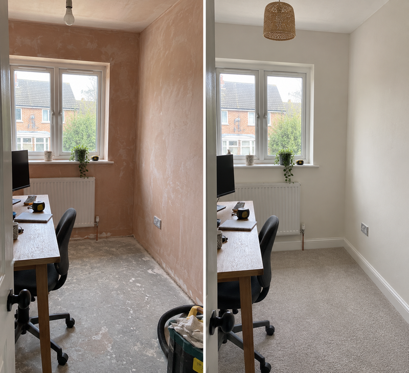 DRENCH™ All In One Paint — Sahara Stone customer project — before and after