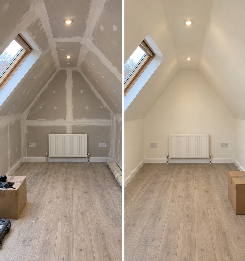 DRENCH™ All In One Paint — Old School White customer project — before and after