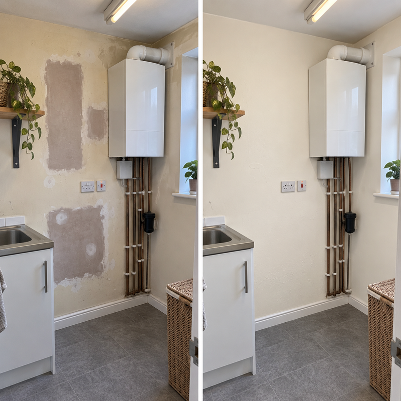 DRENCH™ All In One Paint — Old School White customer project — before and after