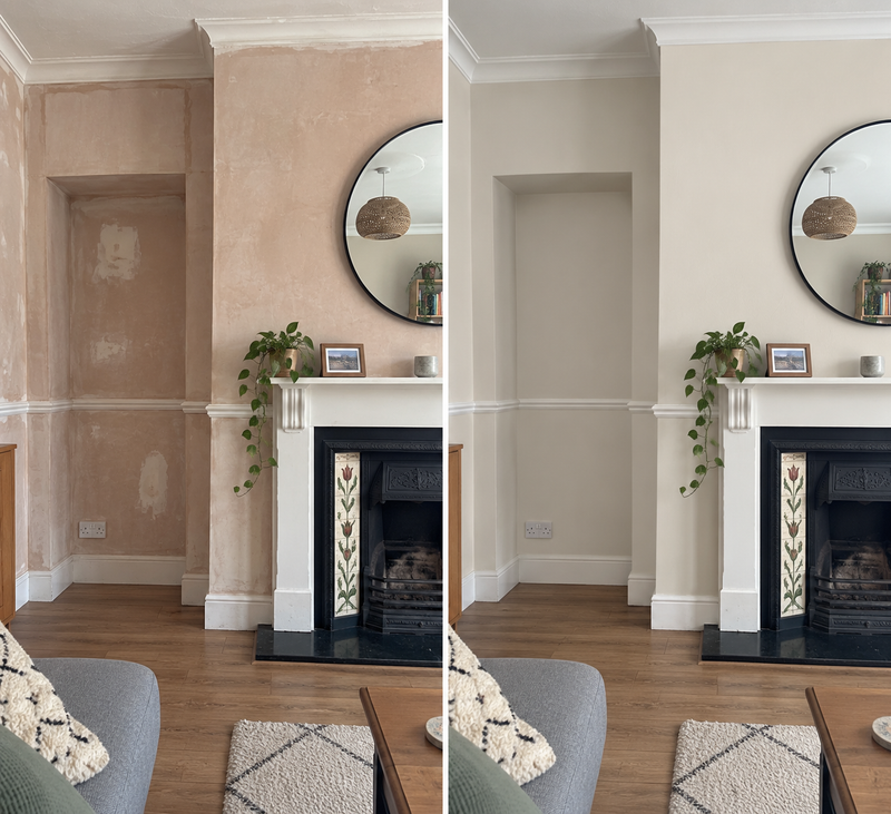 DRENCH™ All In One Paint — Sahara Stone customer project — before and after