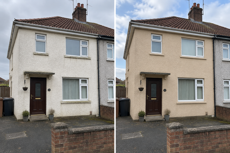 DRENCH™ All In One Paint — Sand Dune customer project — before and after