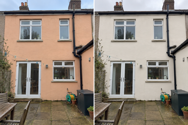 DRENCH™ All In One Paint — Sahara Stone customer project — before and after