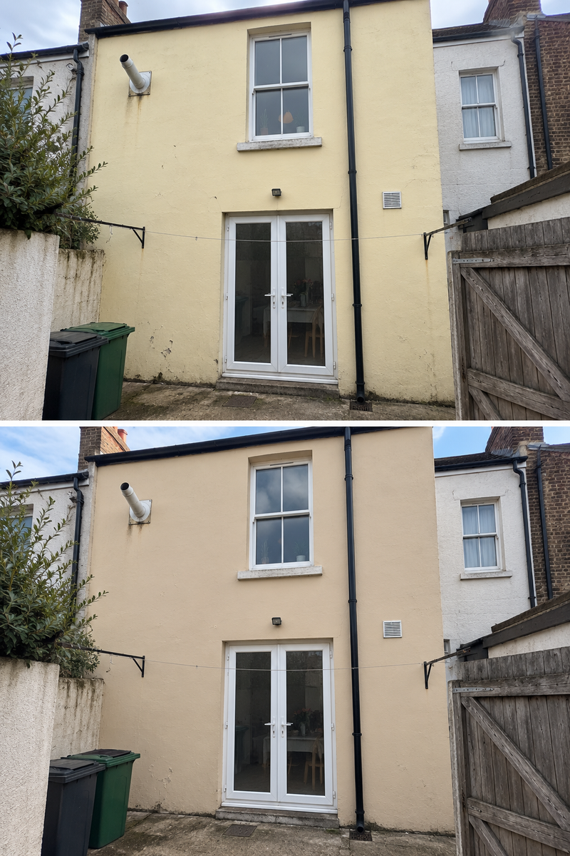 DRENCH™ All In One Paint — Sand Dune customer project — before and after
