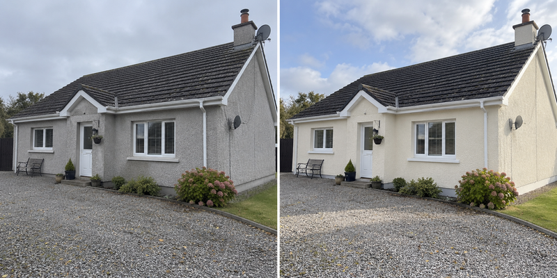 DRENCH™ All In One Paint — Sahara Stone customer project — before and after