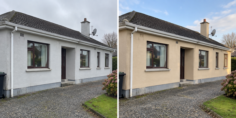 DRENCH™ All In One Paint — Sand Dune customer project — before and after