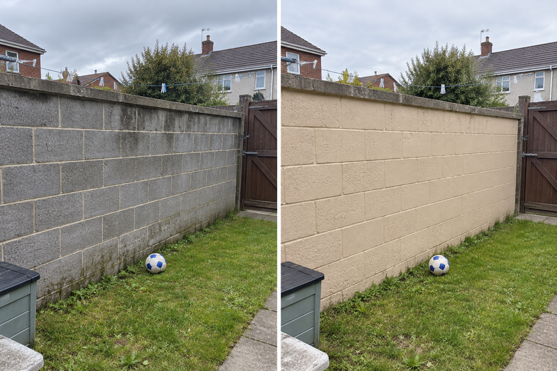 DRENCH™ All In One Paint — Sand Dune customer project — before and after