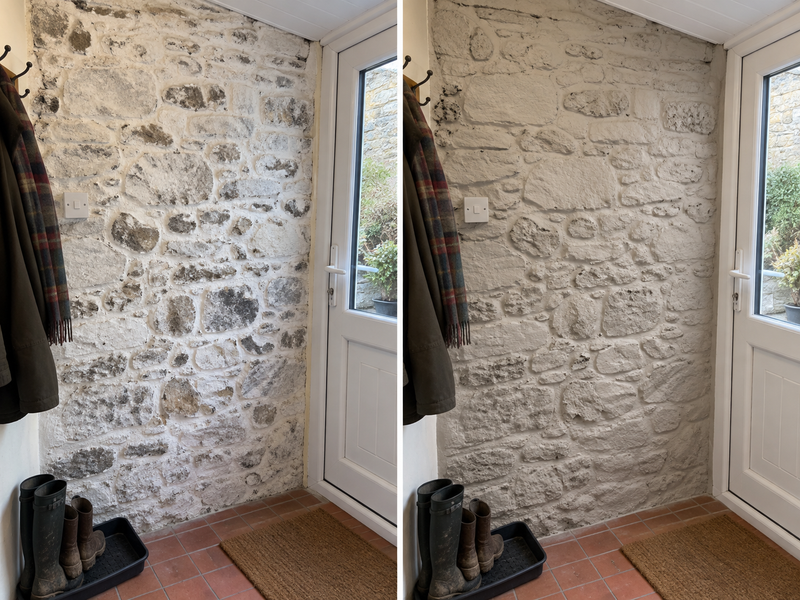 DRENCH™ All In One Paint — Soft Greige customer project — before and after