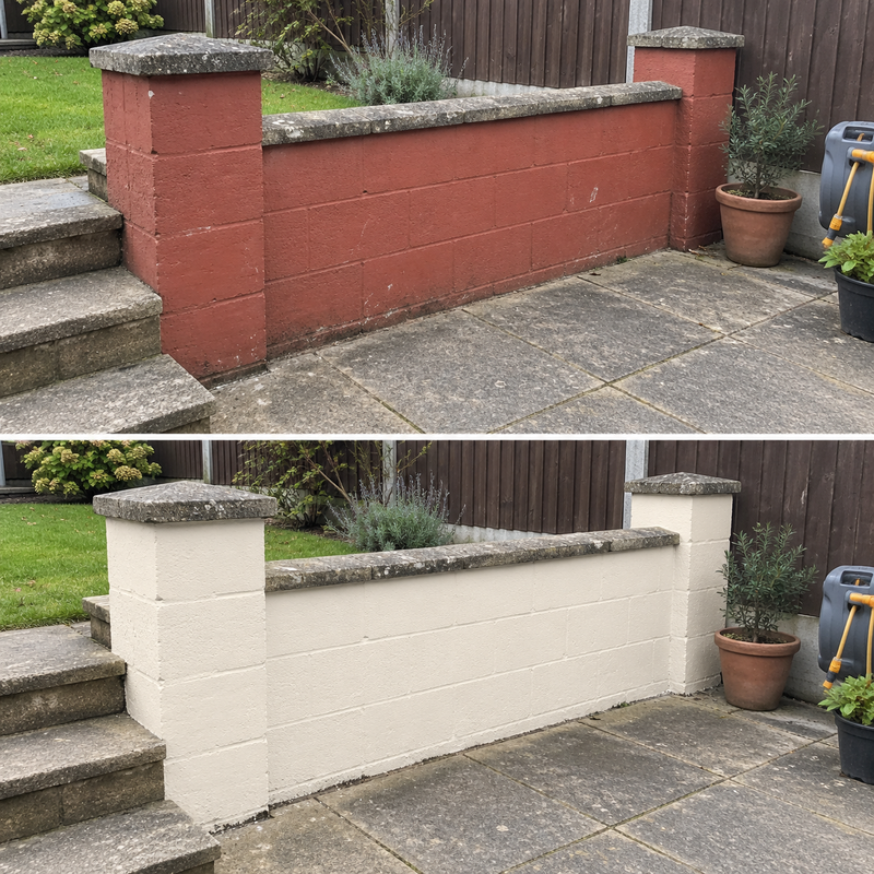 DRENCH™ All In One Paint — Old School White customer project — before and after