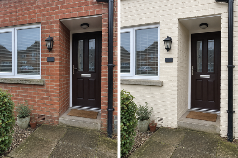 DRENCH™ All In One Paint — Old School White customer project — before and after