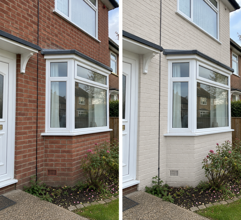 DRENCH™ All In One Paint — Sahara Stone customer project — before and after