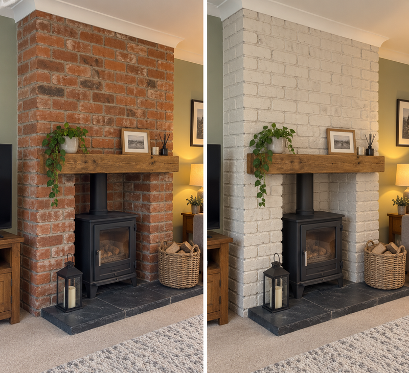 DRENCH™ All In One Paint — Sahara Stone customer project — before and after