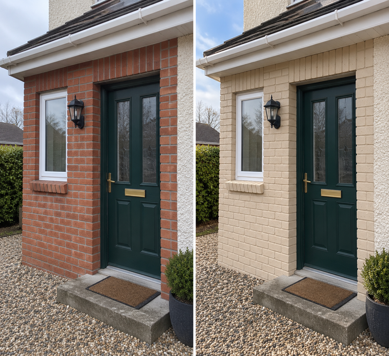 DRENCH™ All In One Paint — Sand Dune customer project — before and after
