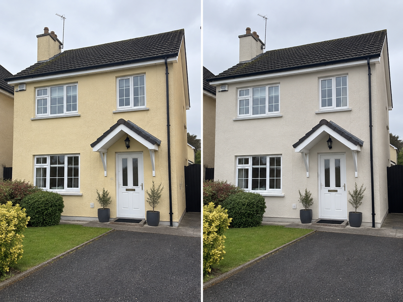DRENCH™ All In One Paint — Sahara Stone customer project — before and after