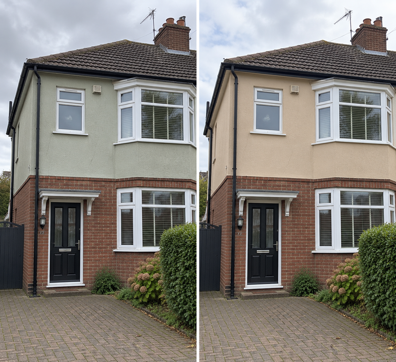 DRENCH™ All In One Paint — Sand Dune customer project — before and after