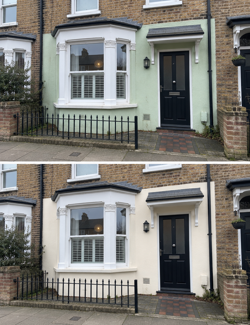 DRENCH™ All In One Paint — Old School White customer project — before and after
