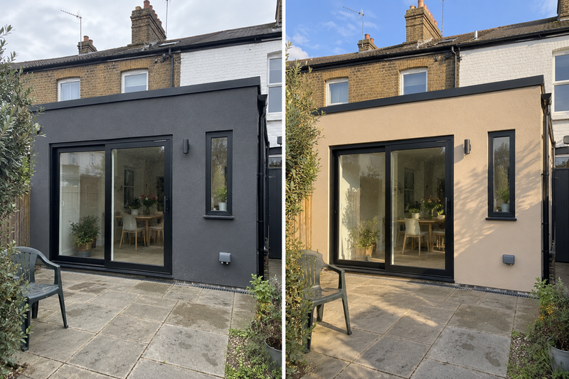 DRENCH™ All In One Paint — Sand Dune customer project — before and after