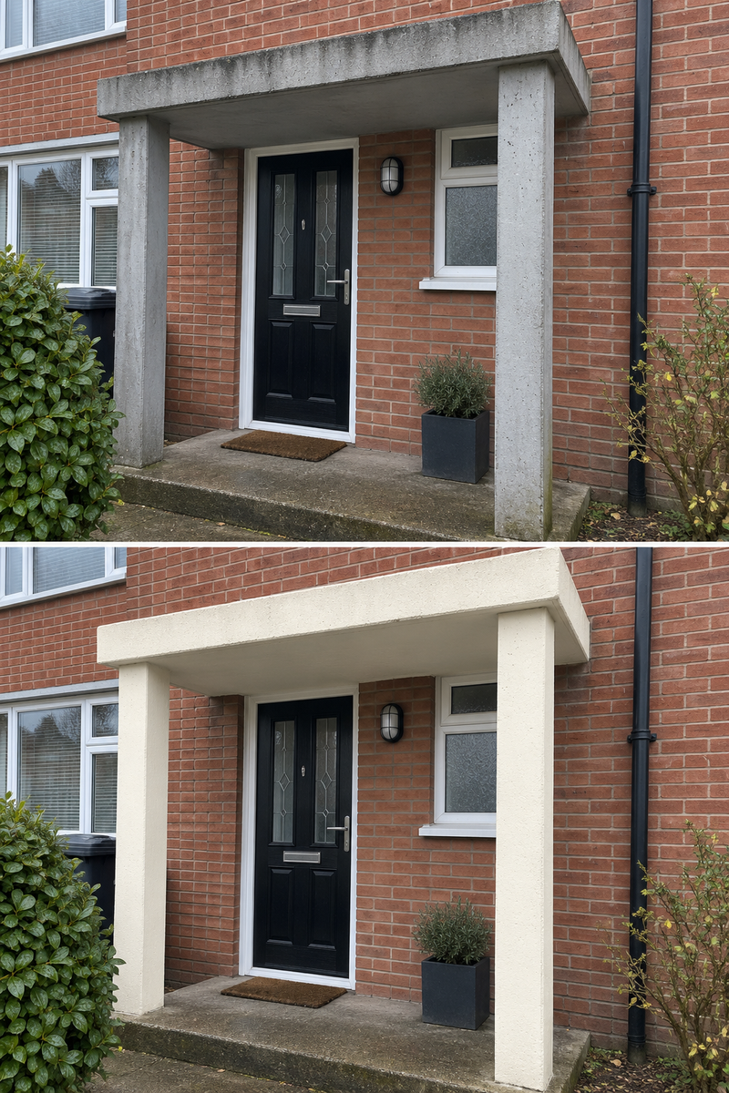 DRENCH™ All In One Paint — Old School White customer project — before and after