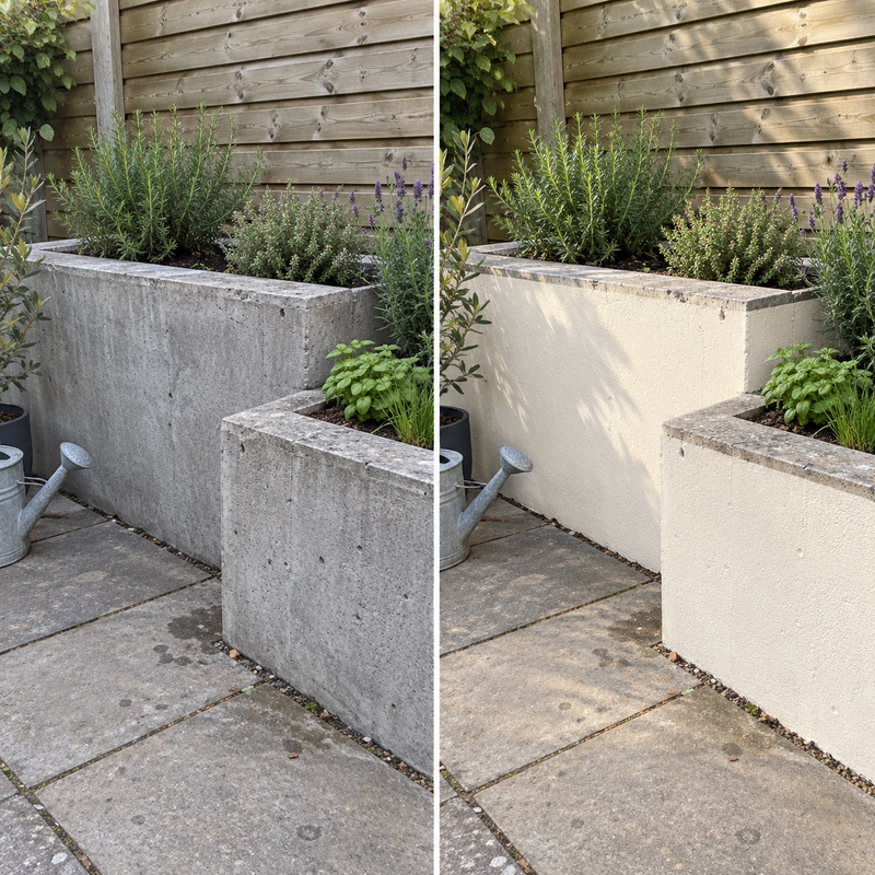 DRENCH™ All In One Paint — Old School White customer project — before and after