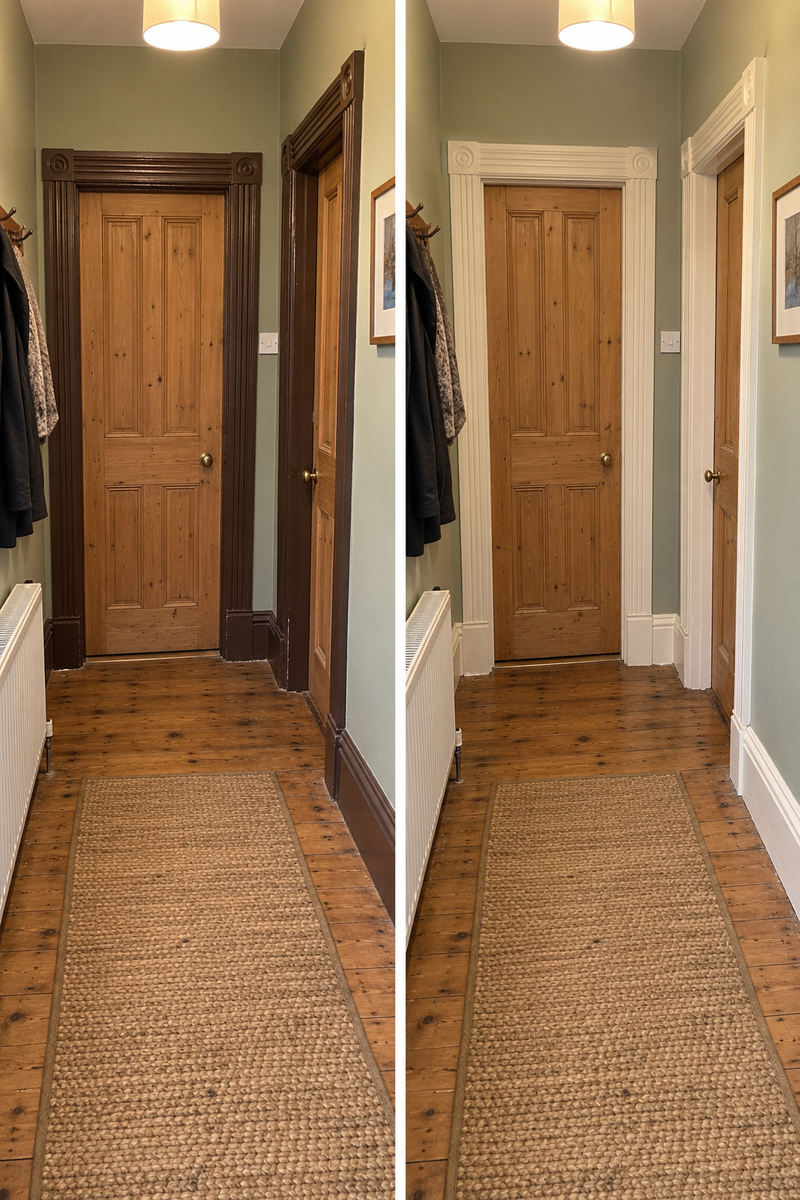 DRENCH™ All In One Paint — Old School White customer project — before and after