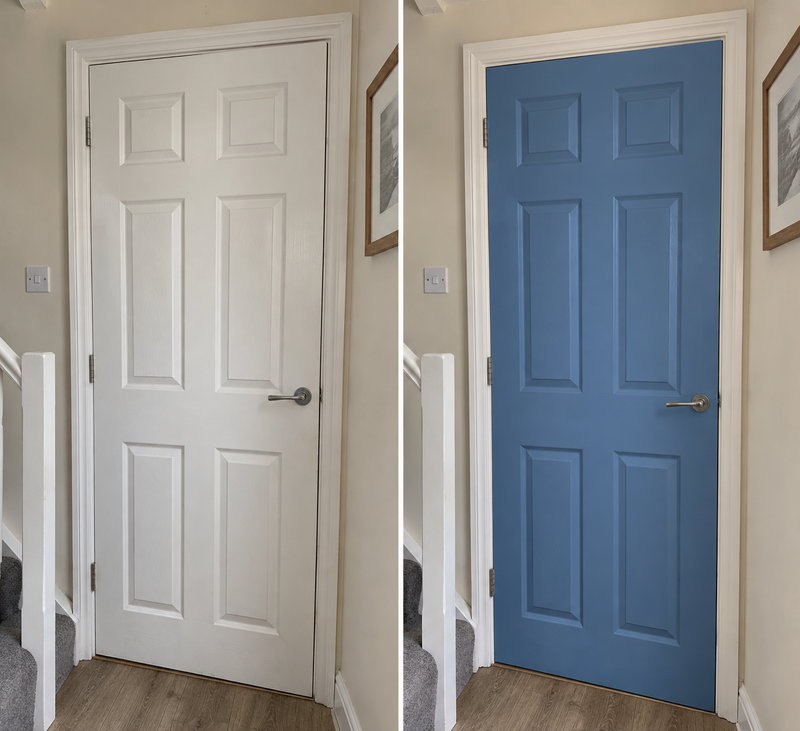 DRENCH™ All In One Paint — Ocean Blue customer project — before and after