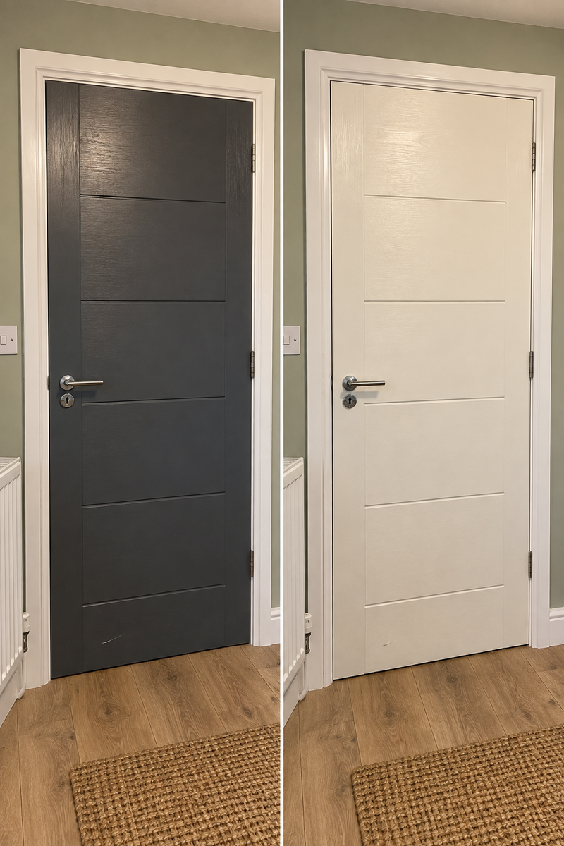 DRENCH™ All In One Paint — Old School White customer project — before and after