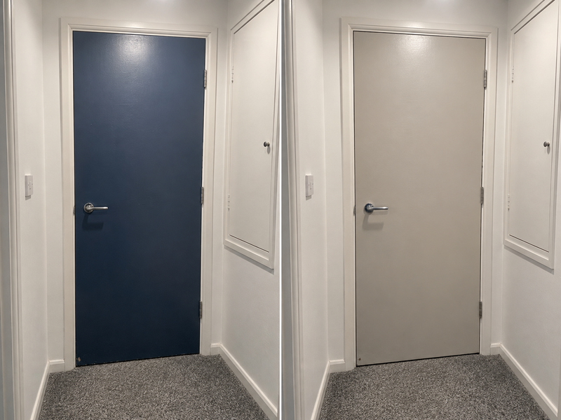 DRENCH™ All In One Paint — Soft Greige customer project — before and after