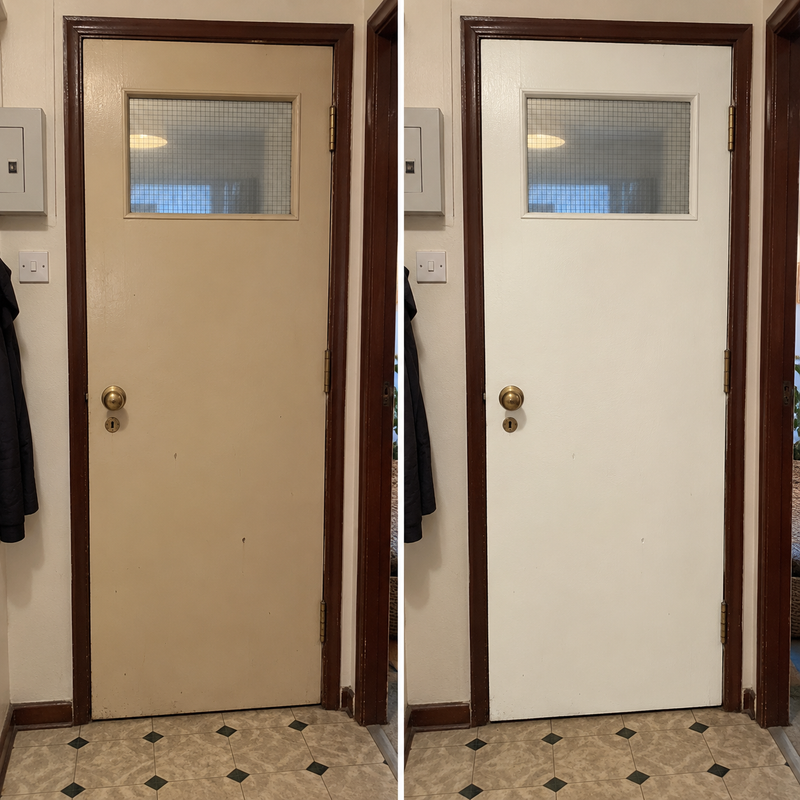 DRENCH™ All In One Paint — Old School White customer project — before and after