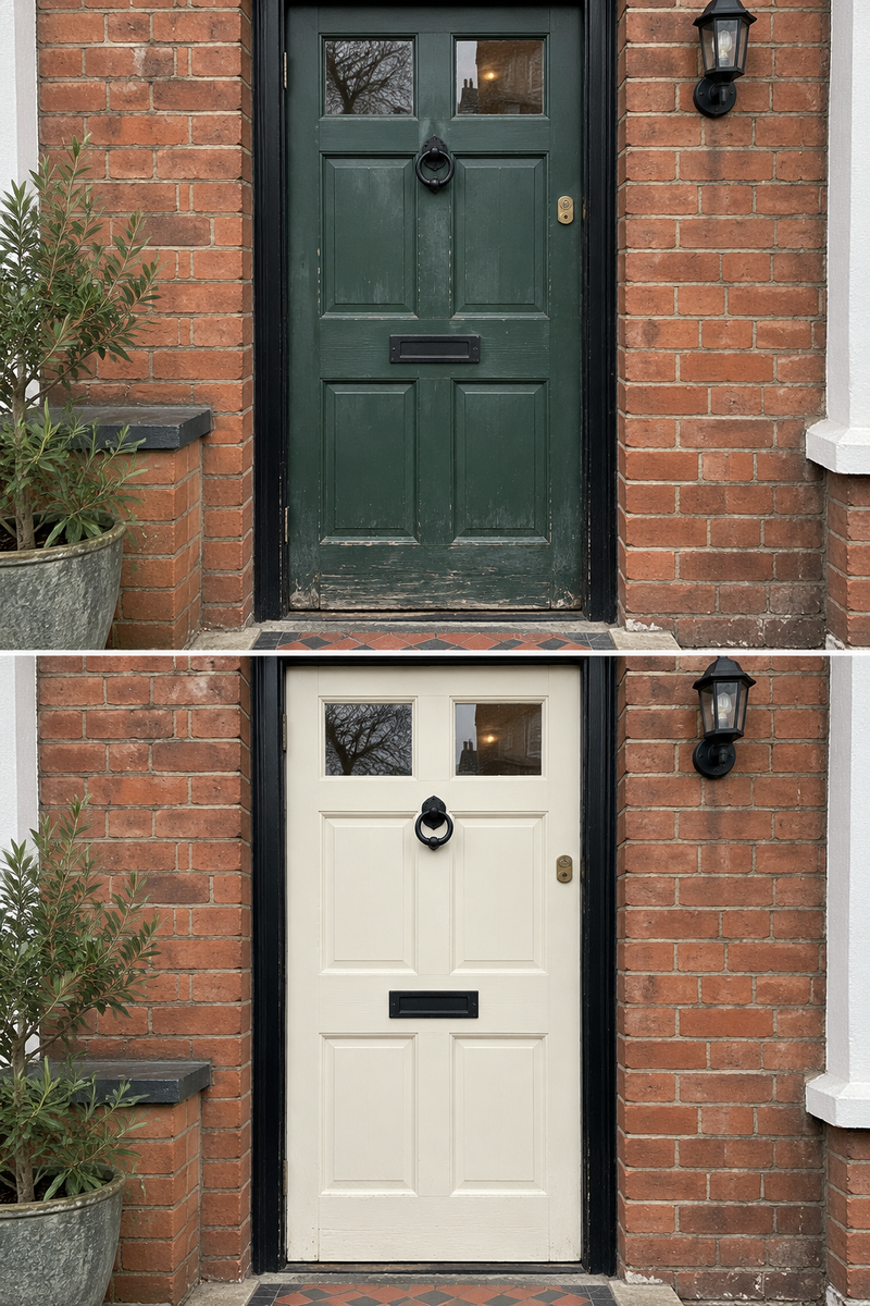 DRENCH™ All In One Paint — Old School White customer project — before and after