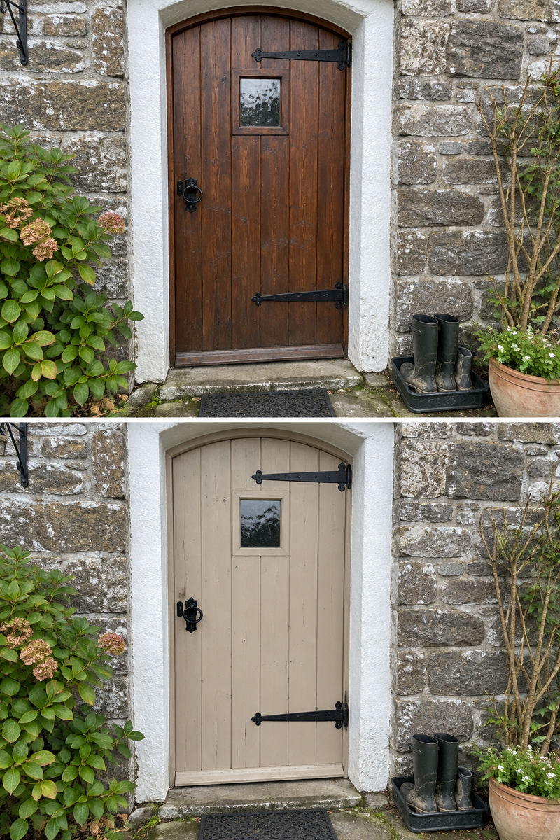 DRENCH™ All In One Paint — Sand Dune customer project — before and after
