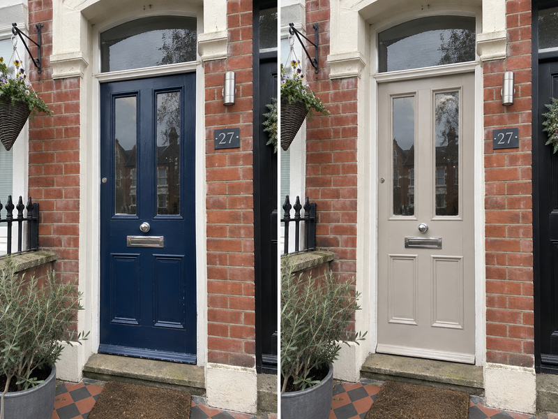 DRENCH™ All In One Paint — Soft Greige customer project — before and after