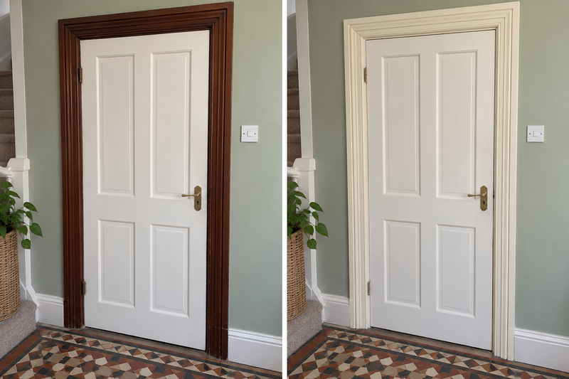DRENCH™ All In One Paint — Old School White customer project — before and after