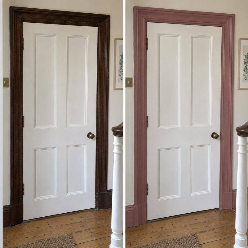 DRENCH™ All In One Paint — Vintage Mauve customer project — before and after