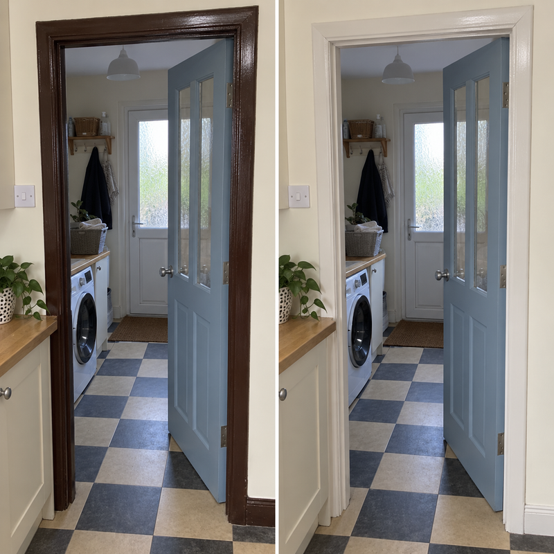 DRENCH™ All In One Paint — Sahara Stone customer project — before and after
