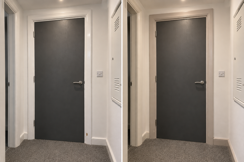 DRENCH™ All In One Paint — Soft Greige customer project — before and after