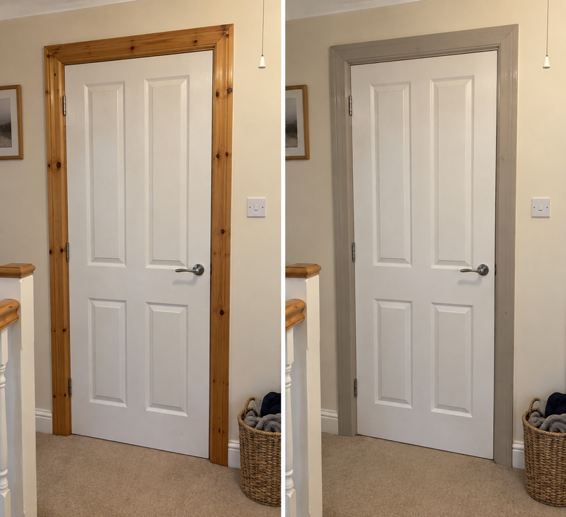 DRENCH™ All In One Paint — Natural Greige customer project — before and after