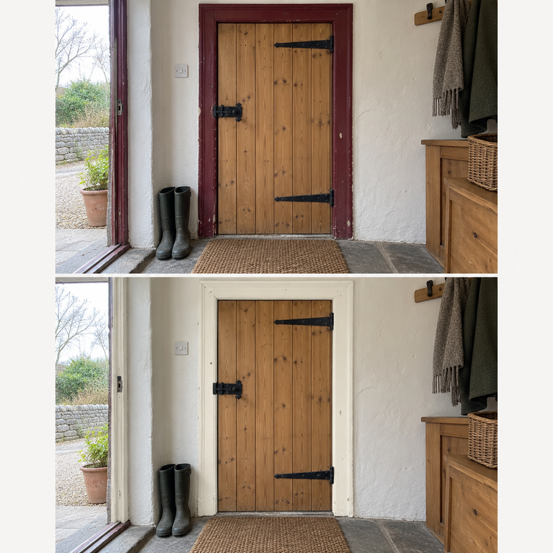 DRENCH™ All In One Paint — Old School White customer project — before and after