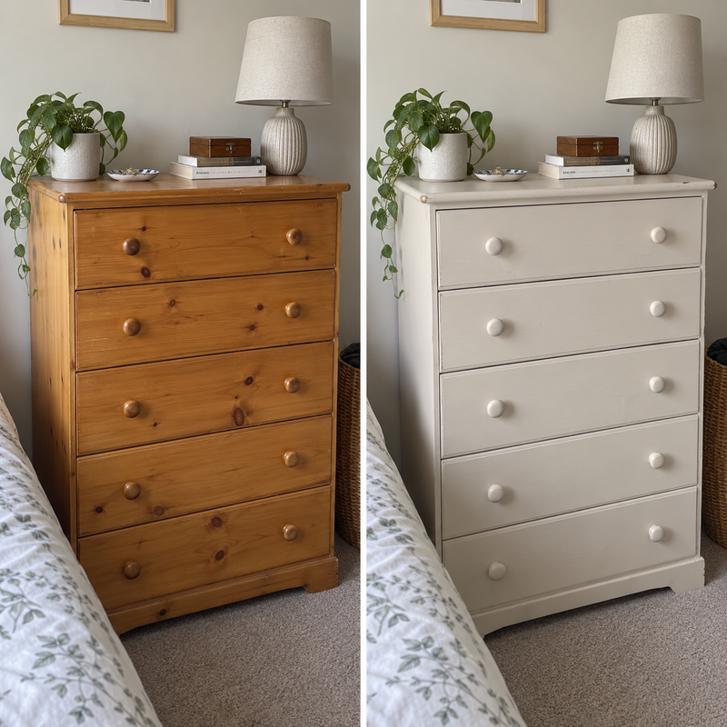 DRENCH™ All In One Paint — Sahara Stone customer project — before and after