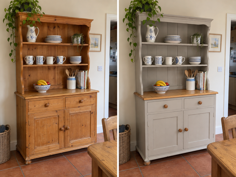 DRENCH™ All In One Paint — Soft Greige customer project — before and after
