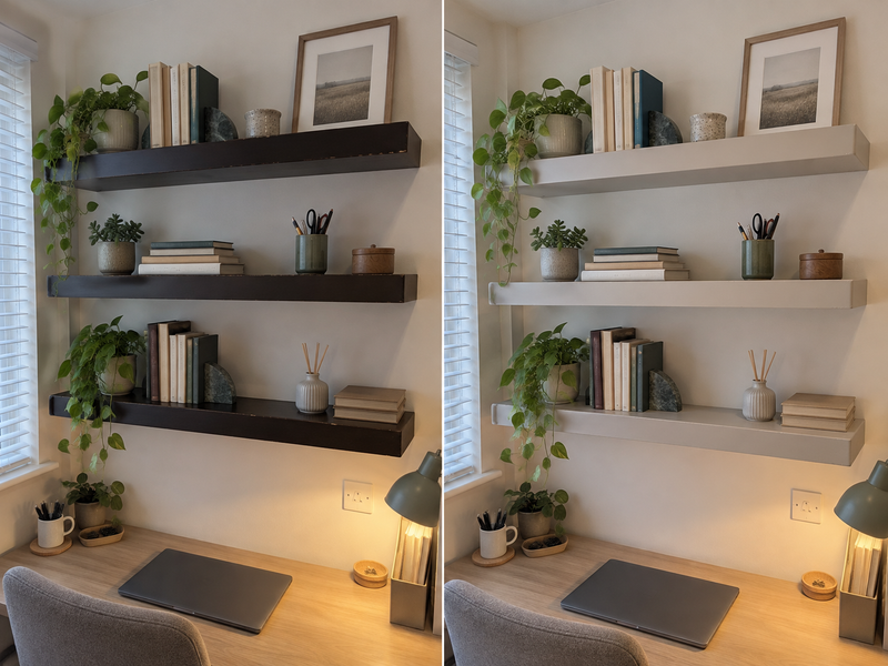 DRENCH™ All In One Paint — Soft Greige customer project — before and after