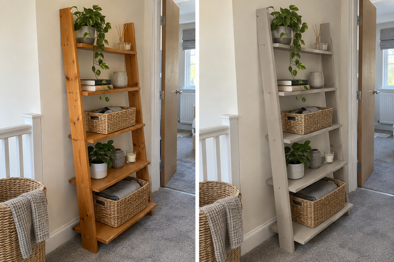 DRENCH™ All In One Paint — Soft Greige customer project — before and after