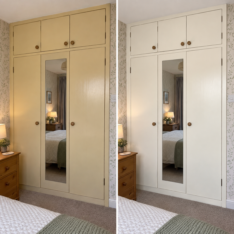 DRENCH™ All In One Paint — Old School White customer project — before and after