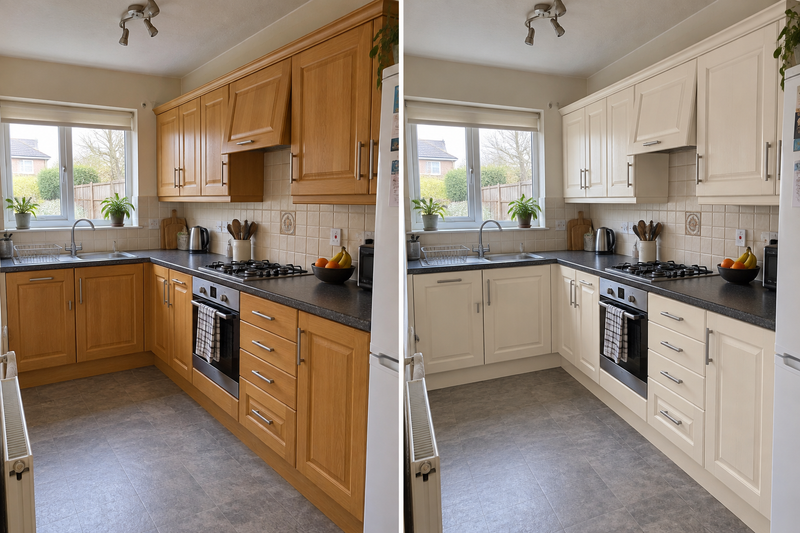 DRENCH™ All In One Paint — Old School White customer project — before and after