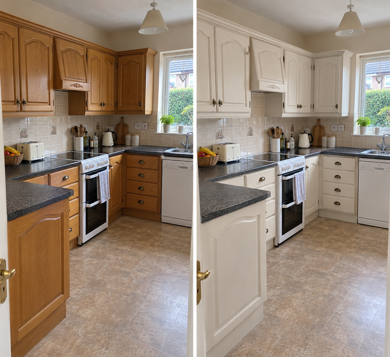 DRENCH™ All In One Paint — Sahara Stone customer project — before and after